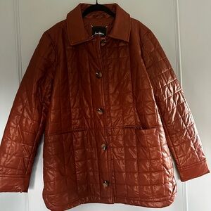 SAM EDELMAN Womens Box Quilted Faux Leather Shacket Jacket Size large New